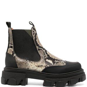 GANNI | Snakeskin Chelsea Boot